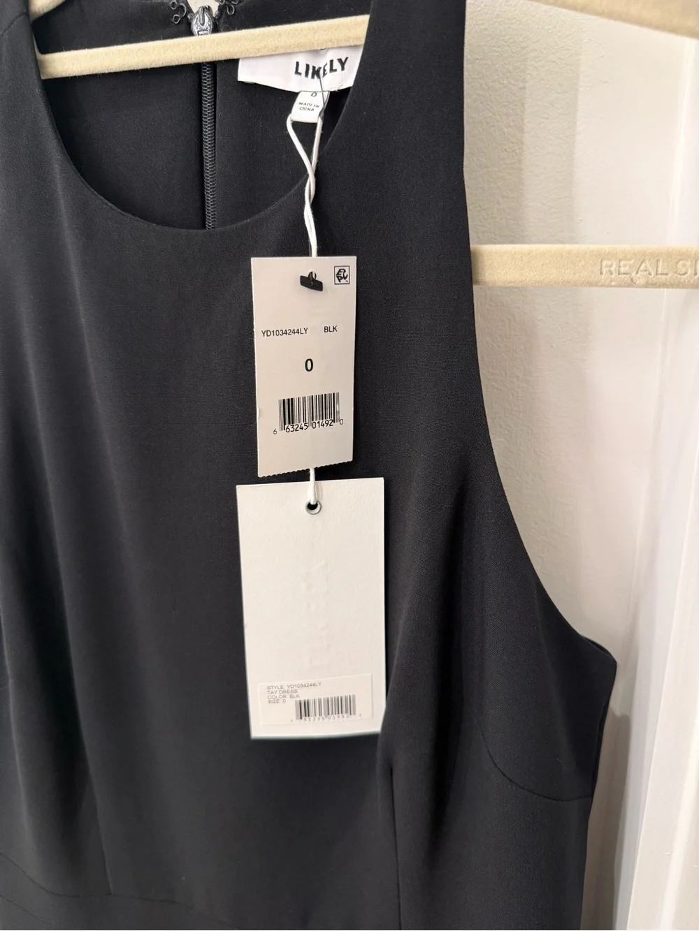 Likely Tay Dress Black Ruffle Midi Sleeveless